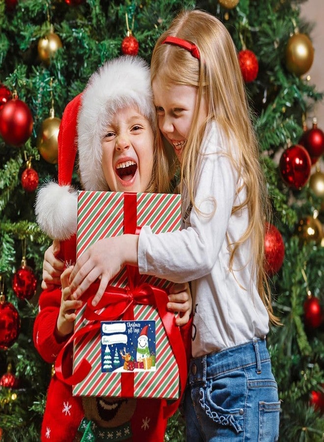 VRB Dec 500 قطعة من بطاقات الهدايا الورقية الصغيرة المطبوعة للهدايا، والذكرى السنوية، وعيد الشكر، وهدايا عيد الميلاد، والتمنيات/تمنيات عيد الحب/بطاقات هدايا الإرجاع/بطاقات الهدايا (لفة بطاقات عيد الميلاد - 500 قطعة) - Image 5